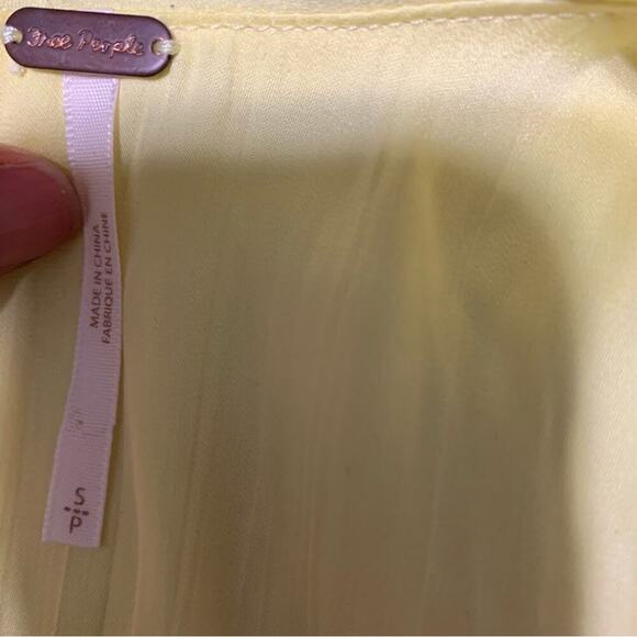 Free People yellow butter pleated midi dress small I need to know endless summer - Picture 12 of 12